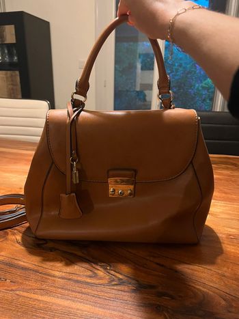 Sac Mac Douglas camel taille avec bandoulière