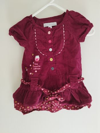 Robe Velours taille 1 mois en très bon état