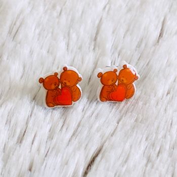 Boucles d’oreilles Ours Coeur