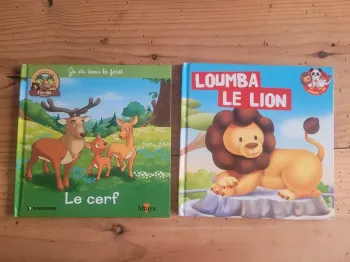 Lot livres animaux Cerf et Lion