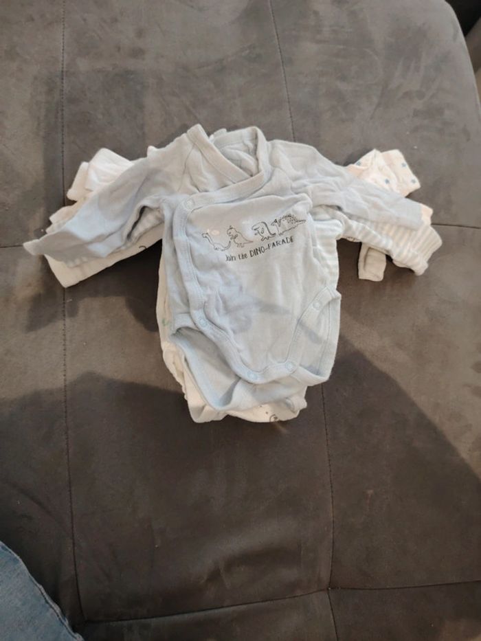 Lot de 7 body naissance manche longue