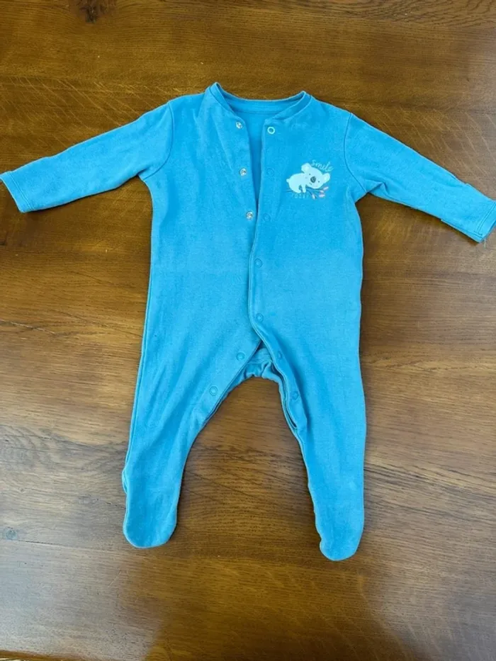 Pyjama bleu Koala Primark 0-3 mois - photo numéro 2