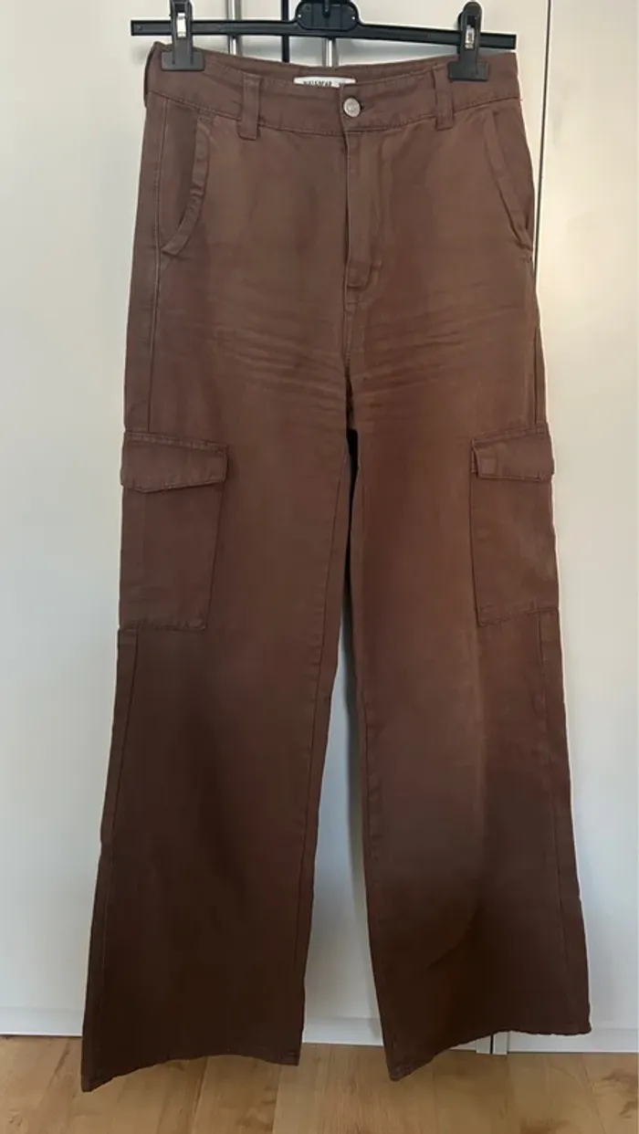 Pantalon cargo taille haute