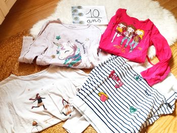 Lot t-shirts 10ans in extenso