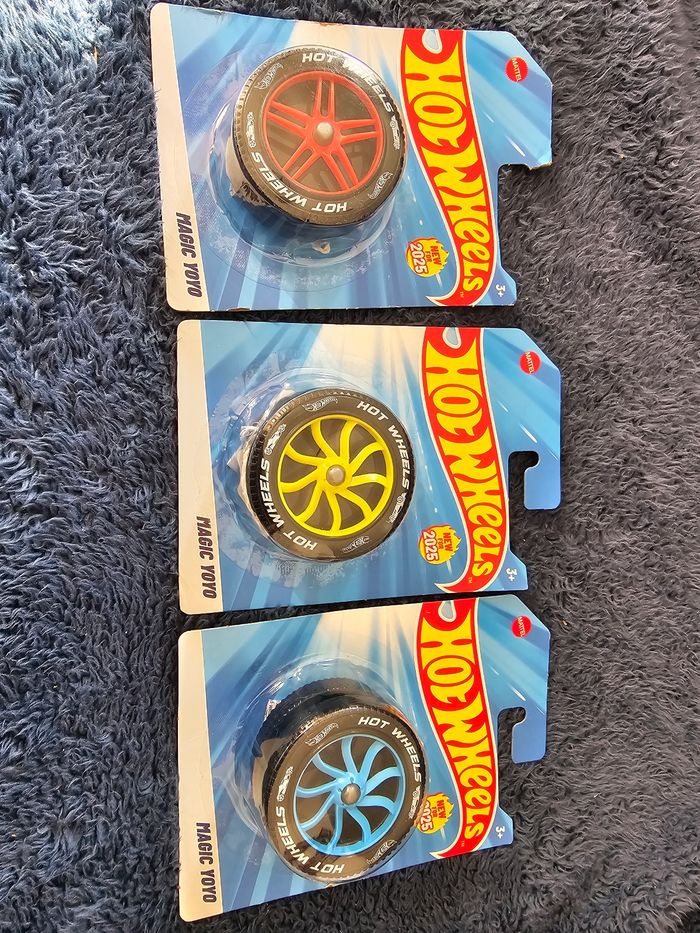 🌀 Lot de 3 yoyos Hot Wheels neufs – Toupies  Cadeau idéal  🚗🔥 - photo numéro 3