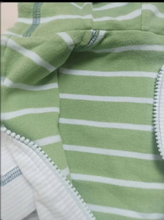 Sweat zippé à capuche réversible garçon 6 mois - photo numéro 2