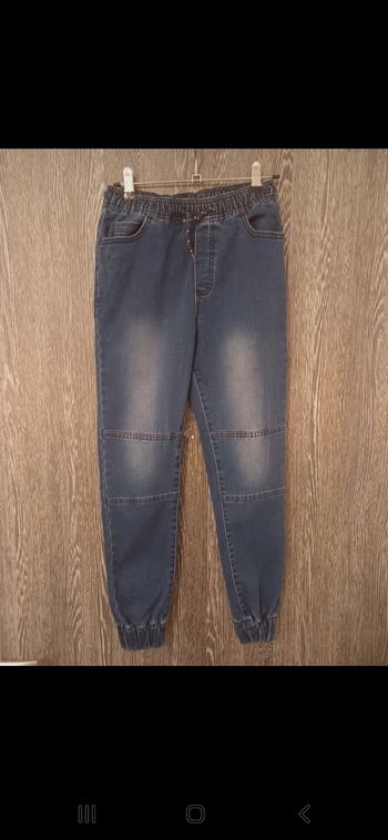 Jean délavé coupe jogger garçon 12ans