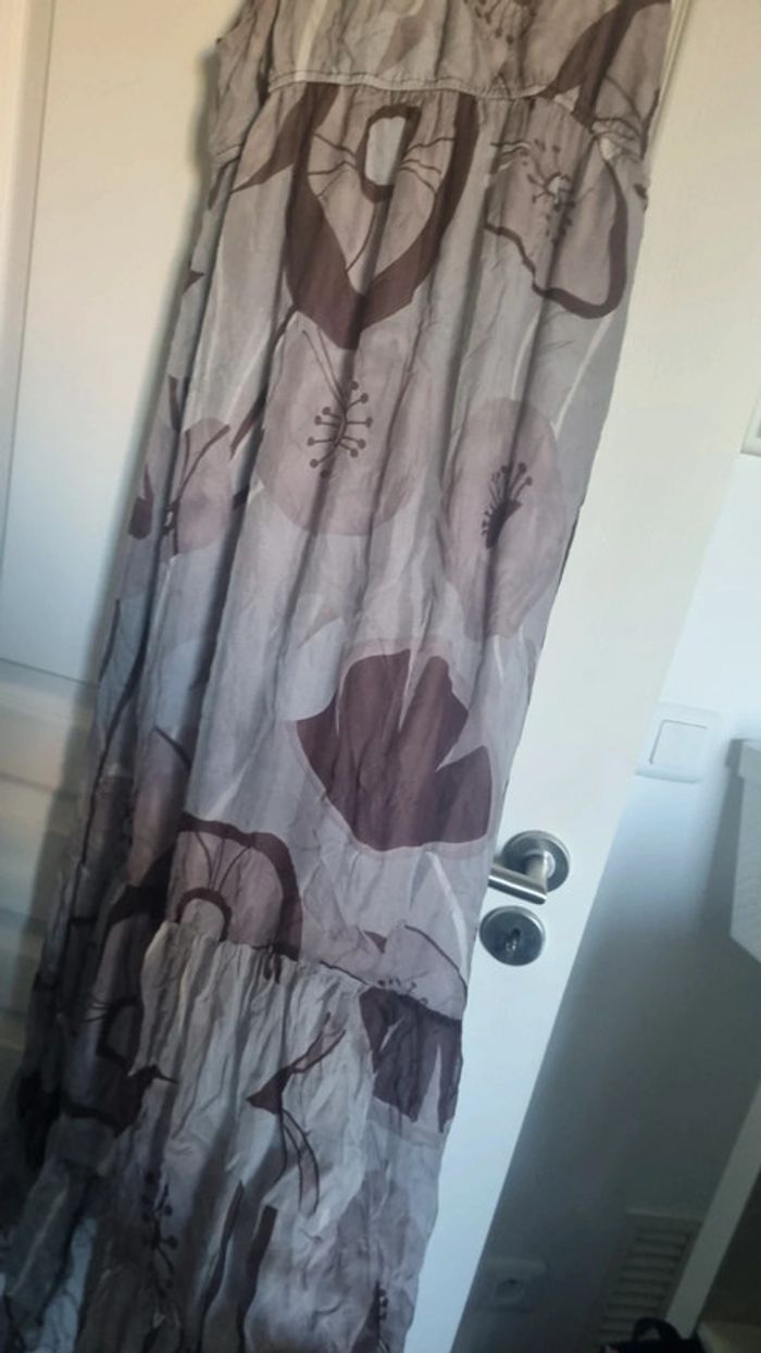 Robe été longue avec pochette rangement neuve à bretelles doublée 42 sympa p cet été - photo numéro 2