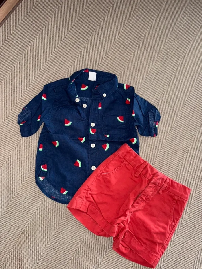 Lots vêtements été garçon levi’s gap Disney 6 9 mois - photo numéro 10