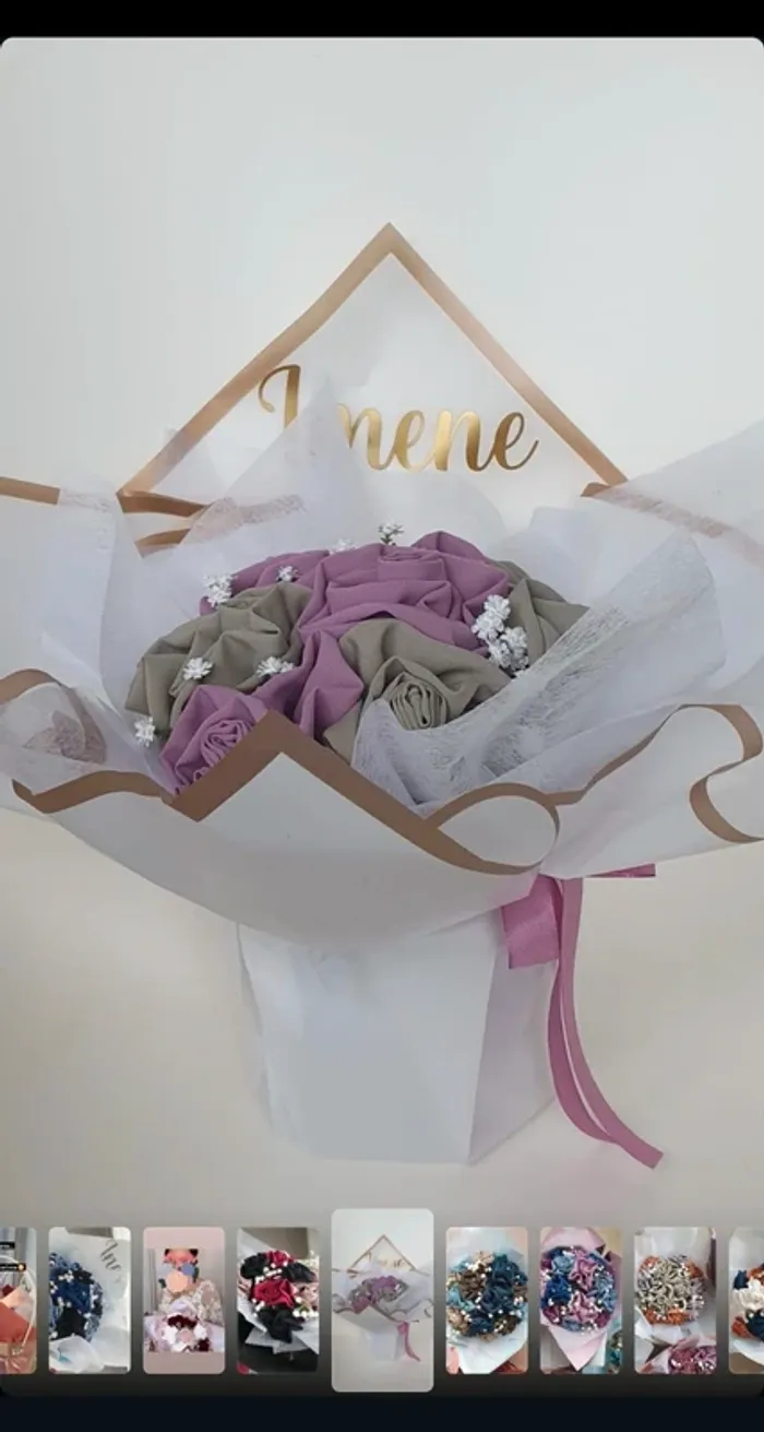 Bouquet de hijabs soie de Médine ou Jersey prémium - photo numéro 3