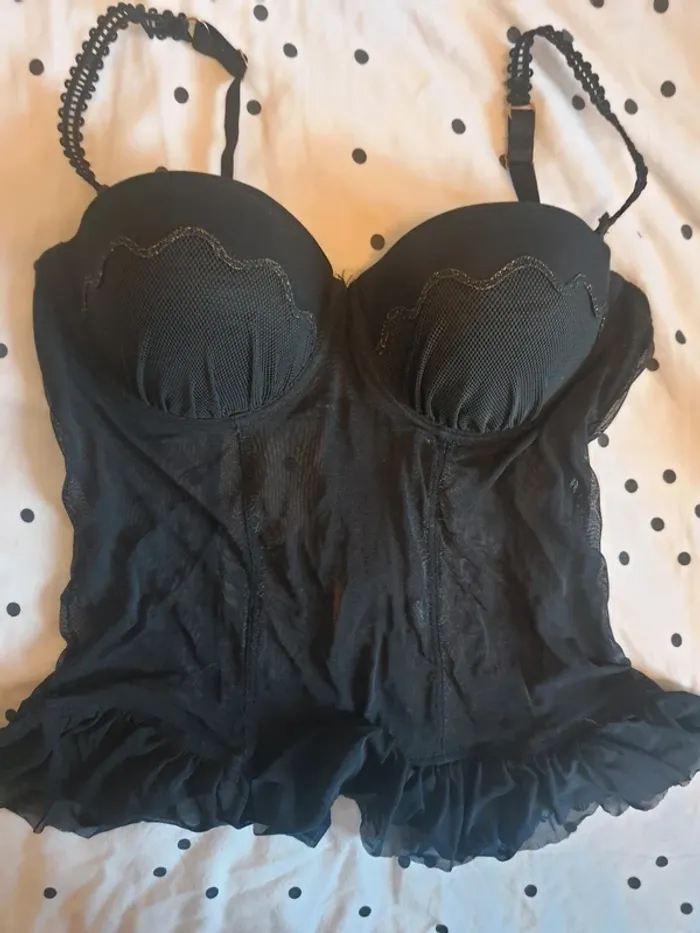 Bustier noir argent 95 B