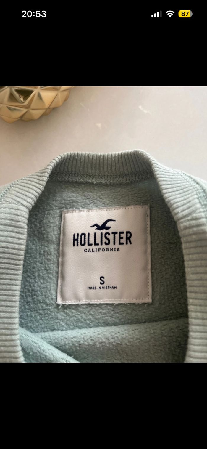 Sweat turquoise Hollister - photo numéro 3