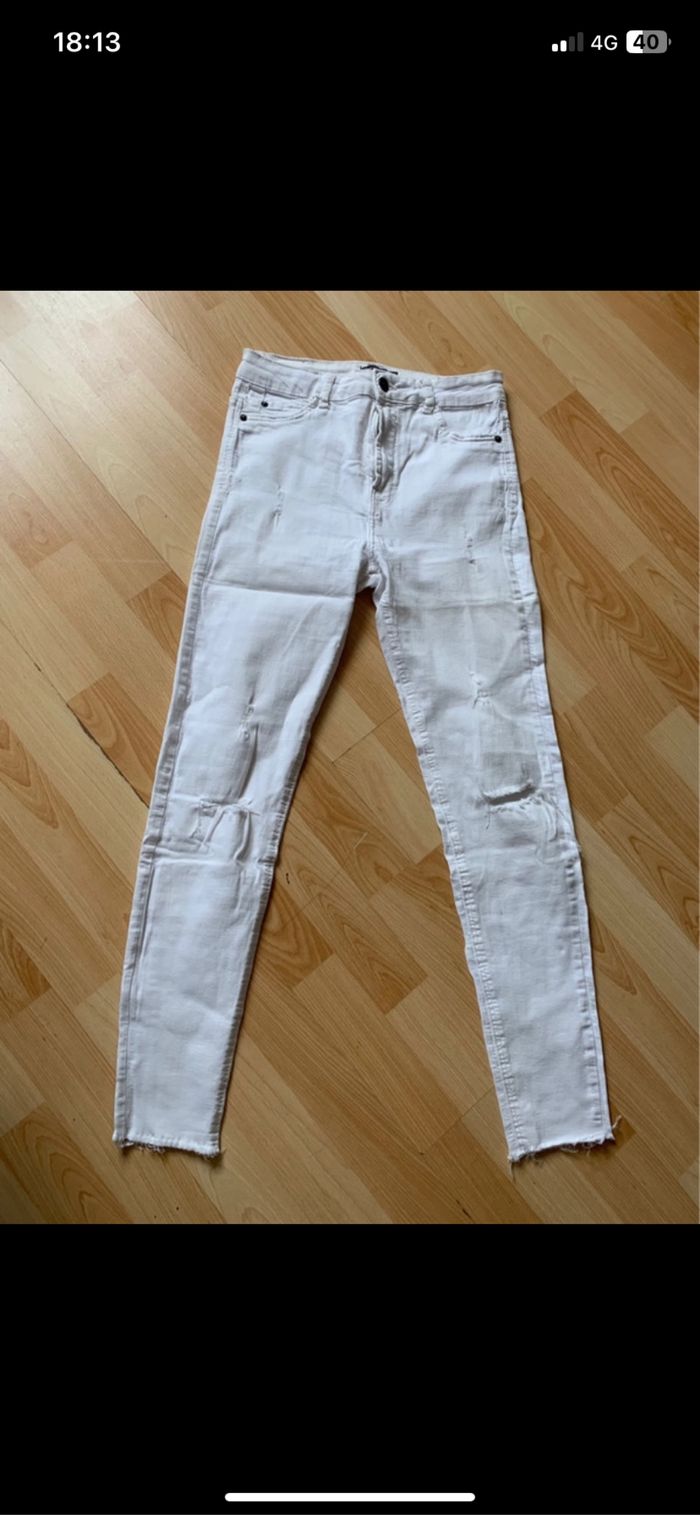 Super Skinny Bershka blanc 38