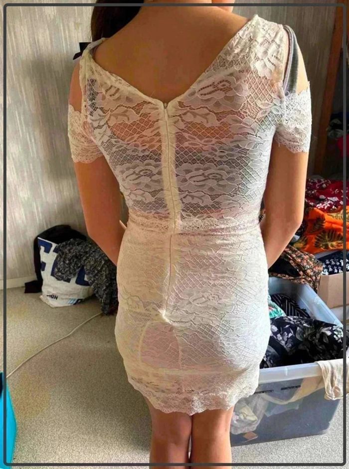 Magnifique  robe  effet  dentelle  taille 38 - photo numéro 2