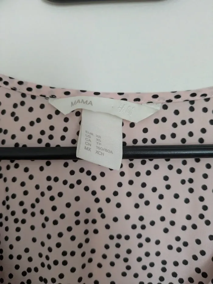 Robe de grossesse fluide à pois – H&M MAMA – Taille XS - photo numéro 3