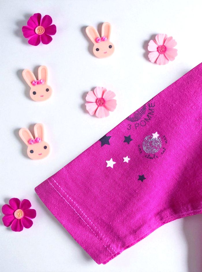 3 POMMES - ENSEMBLE 2P BÉBÉ FILLE BRODERIES LAPIN & COEURS, VOLANTS & NOEUD 12M - photo numéro 9