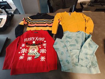 Lot de 4 pulls chauds enfant garçon – Taille 8 ans