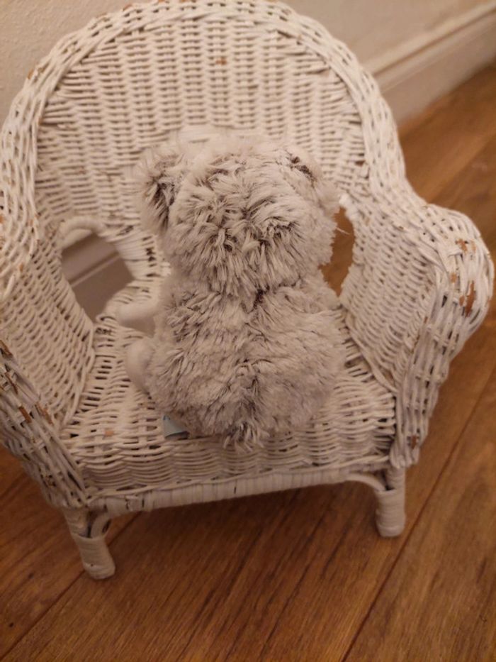 Doudou ourson gris Baby Nat Les Flocons - photo numéro 5