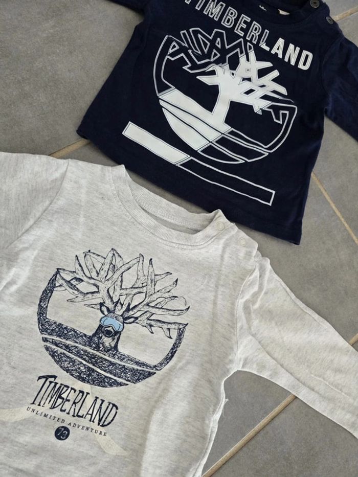Lot de 2 tee-shirts manches longues timberland - photo numéro 2