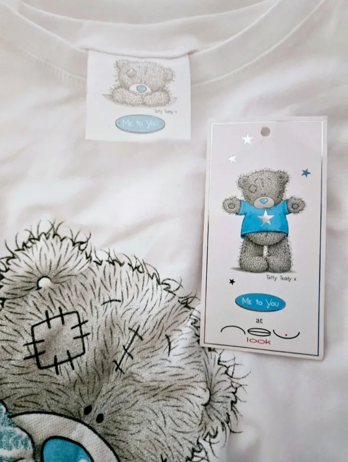 Pyjama blanc bleu nounours Me to You New Look Taille 44 (40/42) Neuf - photo numéro 4