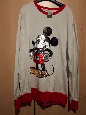 Pull blanc Mickey avec sequins taille M