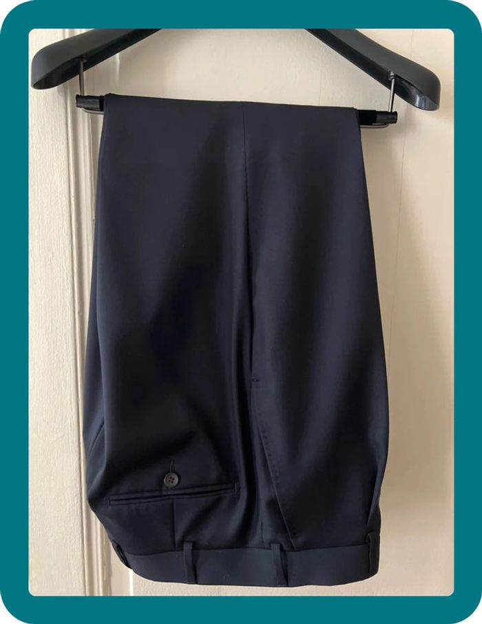 Tailleur pantalon marine croisé 6 boutons en laine super 110  - Suitsupply - photo numéro 12