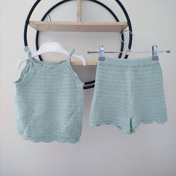 24 mois 2 ans ensemble éte tape a l'oeil débardeur maille et short maille 
