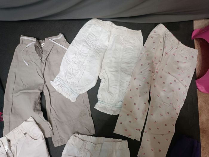 Lot de 9 pantalons/pantacourts en toile fille 3ans - photo numéro 2