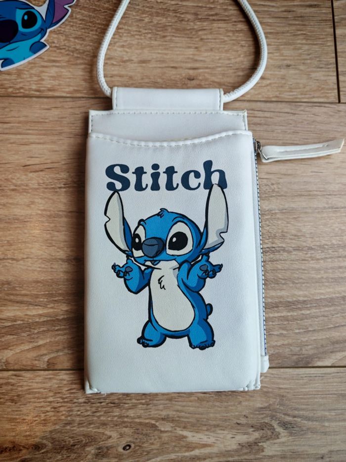 Sac tour de cou pochette téléphone Pochette bandoulière Stitch Disney - photo numéro 2