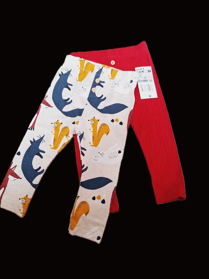 Lot 2 leggings Kiabi 12 mois NEUFS