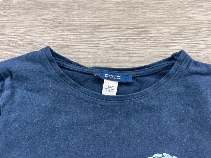 T-shirt manches longues bleu marine, Okaïdi, six ans - photo numéro 2