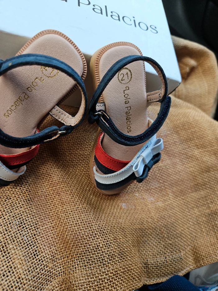 Sandales cuir - Lola Palacios - Tricolore T21 - photo numéro 3