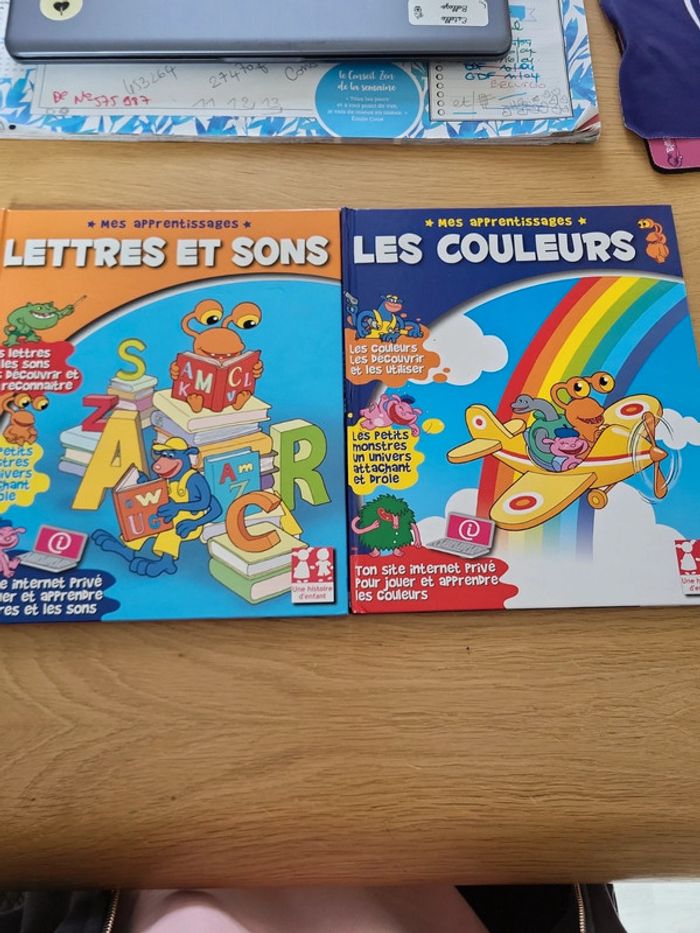 Lot de 2 livres d'apprentissages