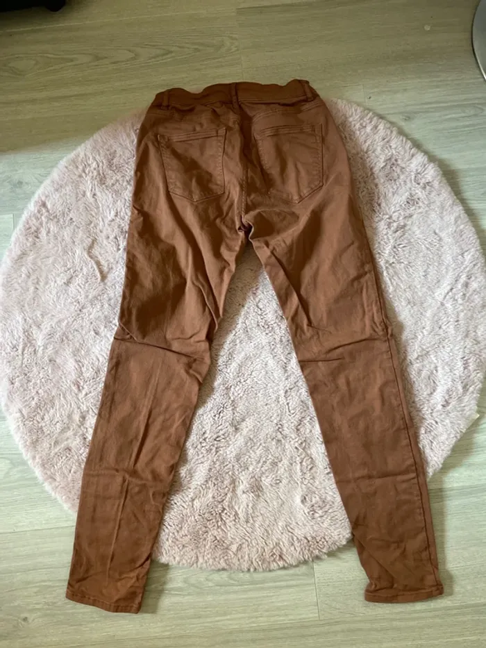 Pantalon slim femme marron - photo numéro 3