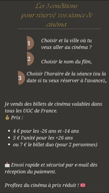 Ticket UGC cinéma