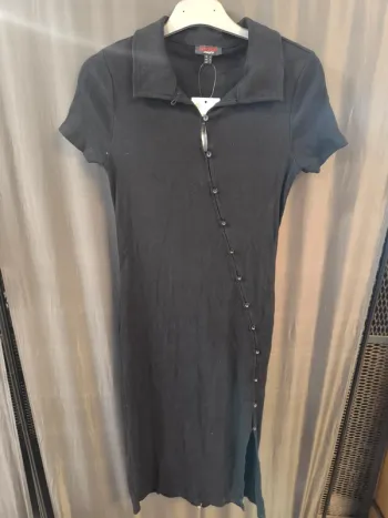 304428 robe noir avec colle femme L jennyfer