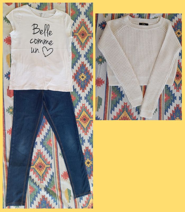 Lot joggings, t-shirts, pulls, chemise fille 12 ans - photo numéro 4