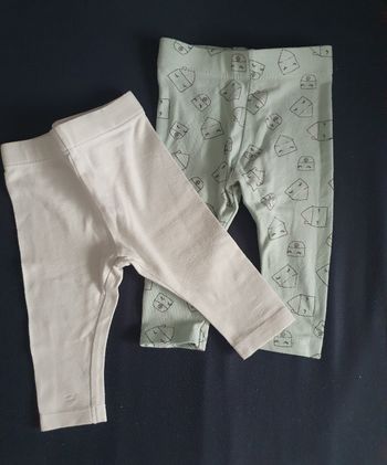 2 leggings fille T.3M