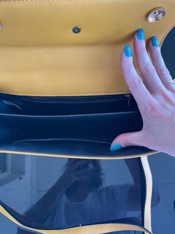 Joli sac à main, couleur moutarde - photo numéro 9