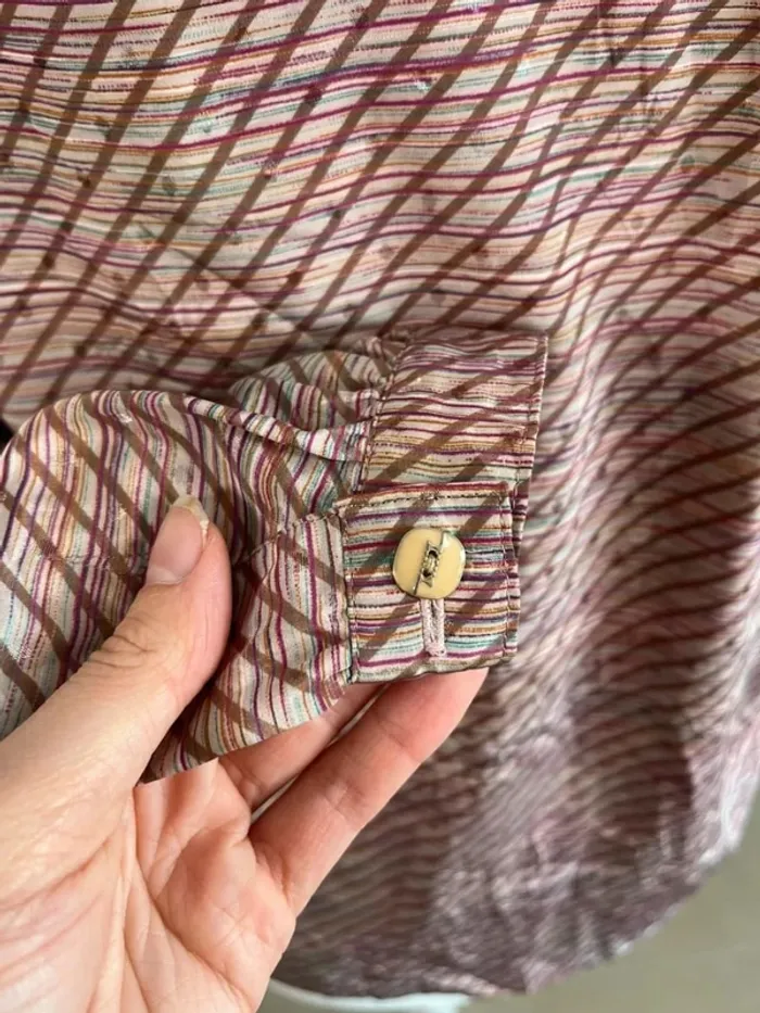 Blouse rayée rosé vintage japonais - photo numéro 6