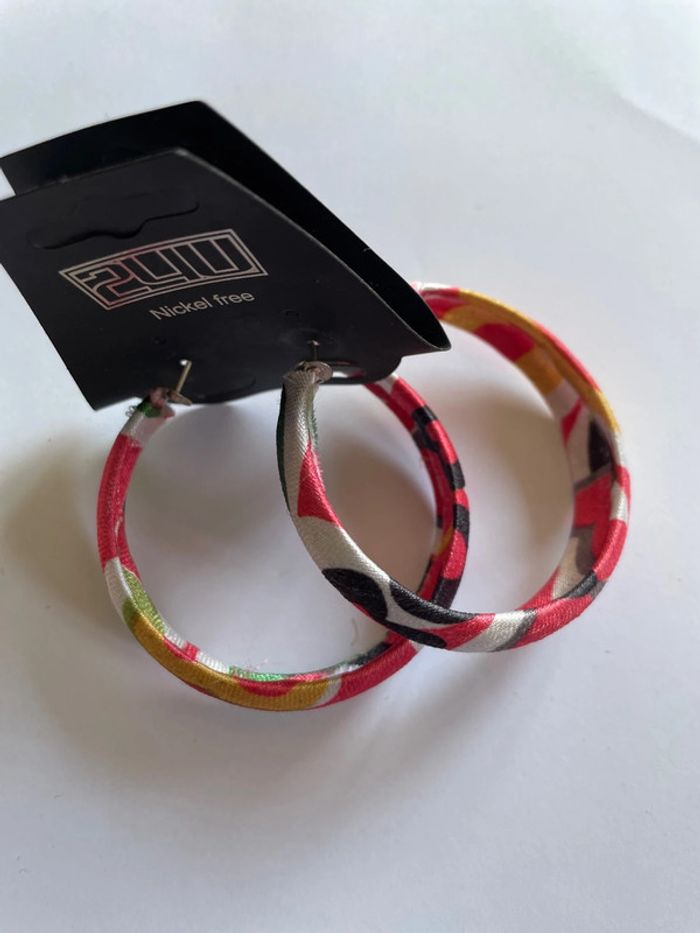 Lot de 2 paires de créoles neuves - photo numéro 2