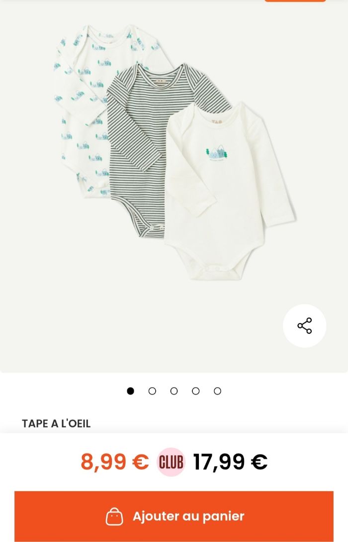 Lot de  8 bodies manches longues - photo numéro 7