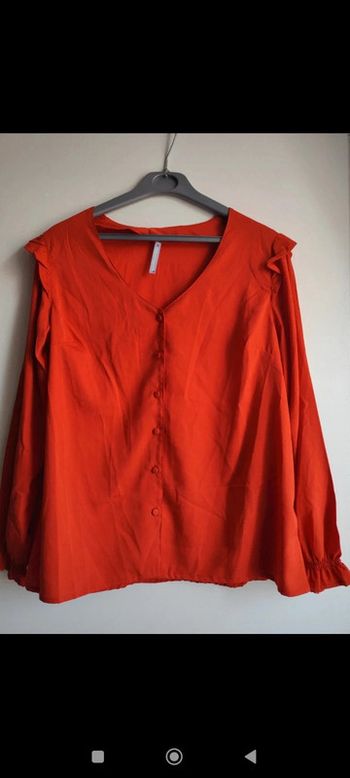 Chemisier rouge boutonné taille 36 Blancheporte