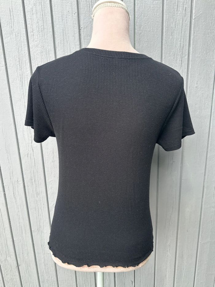 Haut noir manches courtes basic décolleté fb sister 40/L - photo numéro 4
