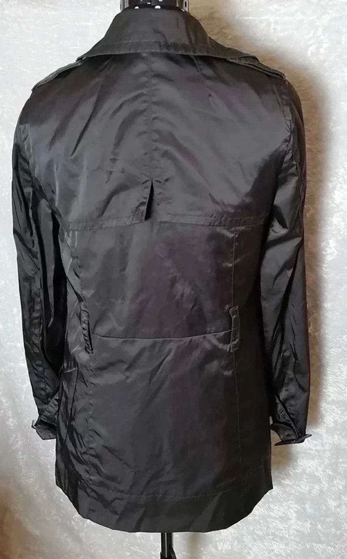 Trench noir ceinture rouge Mango Suit - photo numéro 10