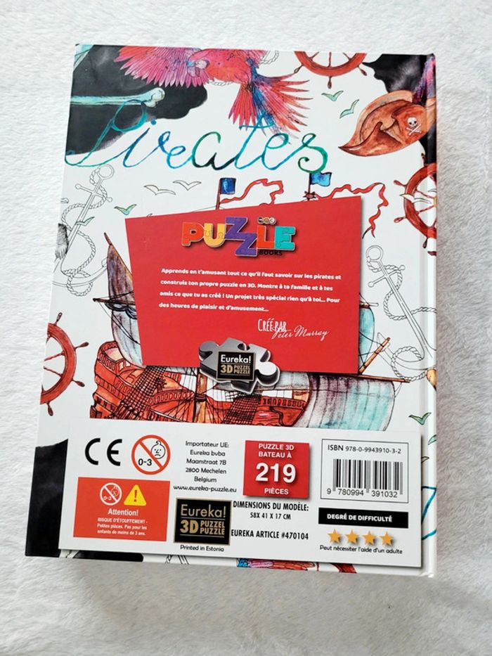 Pirates "puzzle 3D à colorier, crayon et livre" - photo numéro 3