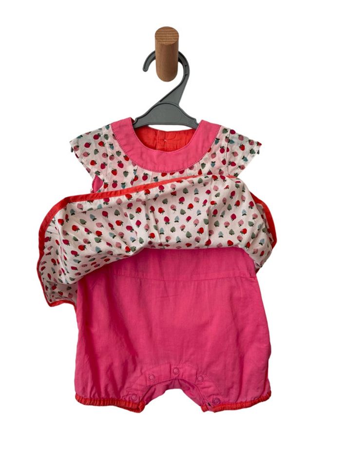 LOT / Ensemble Kenzo Kids imprimé fraises (combishort + cardigan) - 3 mois (60cm) - photo numéro 7