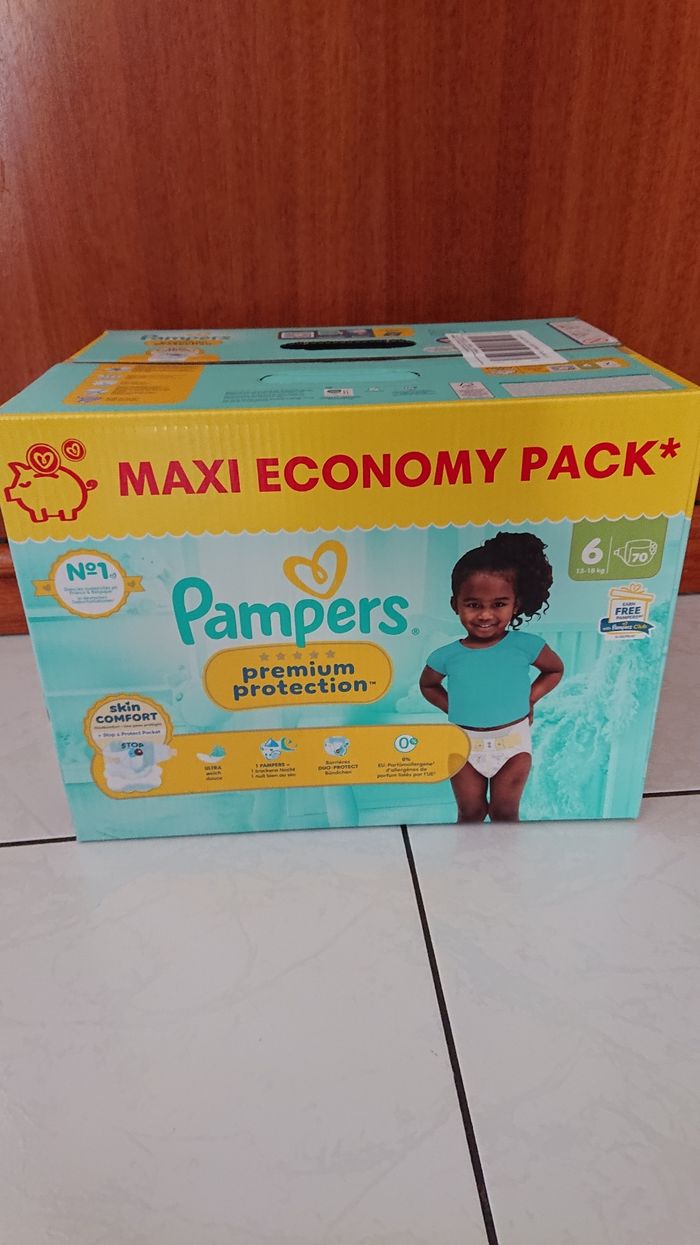 70 Couches pamper taille 6 pamper premium protection