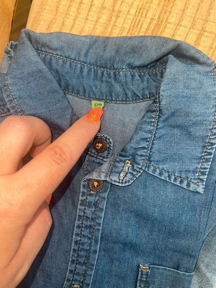 Chemise captain tortue taille 8 ans rock en jean - photo numéro 3