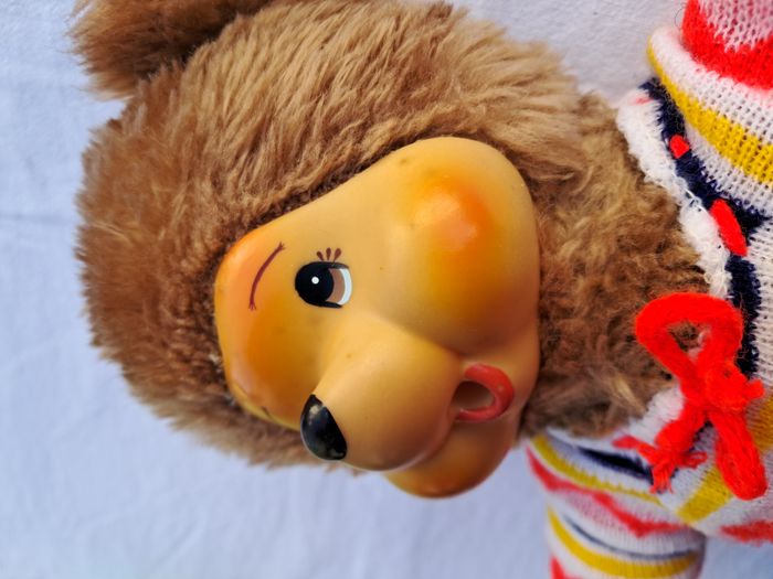 Kiki monchhichi ours peluche H 26 cm puschel wuschel vintage ancien - photo numéro 5